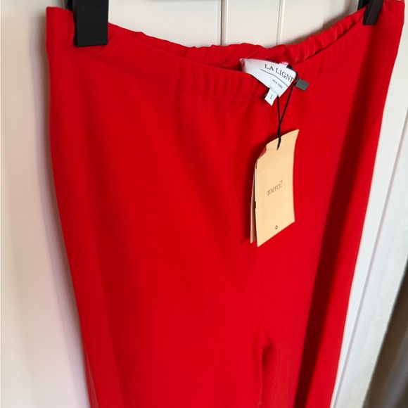 NWT La Ligne Colby Pants in Red - Picture 5 of 9